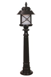 Opviq Lámpara de Pie para Exterior Negro y Blanco